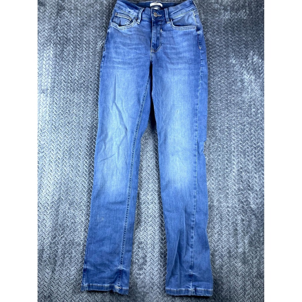 FOREVER 21 Premium Jeans Womens 26 Blue Denim Stretch Streetwear Straight Leg
